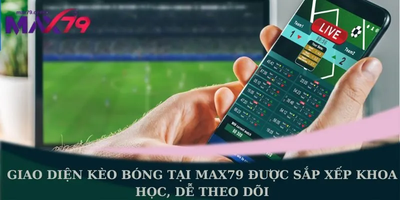 Giao diện kèo bóng tại Max79 